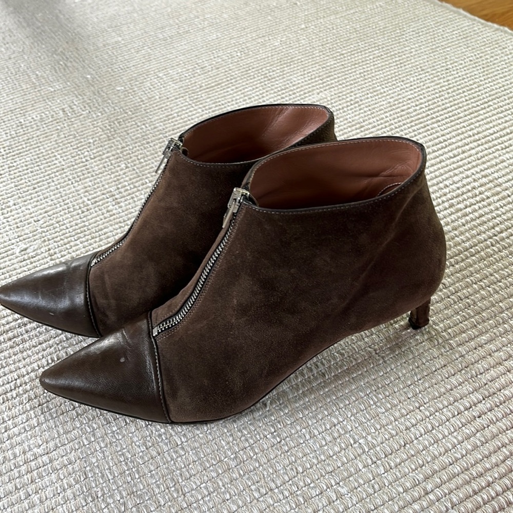 Marni kitten heel boots in suede